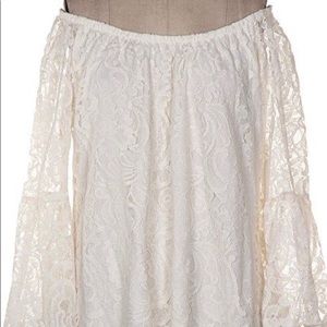 Lace off the shoulder dress
